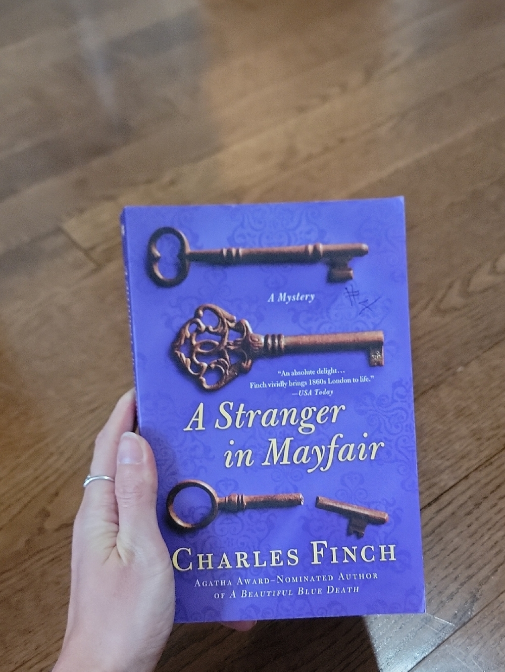 A Stranger in Mayfair by Charles Finch - Purple Cover